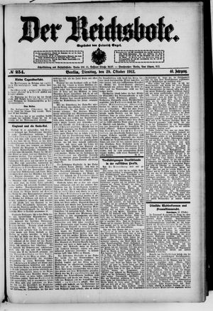 Der Reichsbote vom 29.10.1912