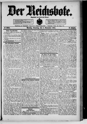 Der Reichsbote vom 05.11.1912