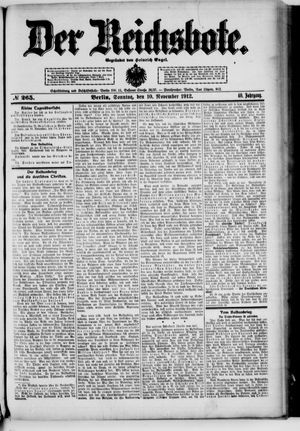 Der Reichsbote vom 10.11.1912