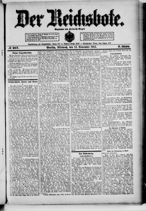 Der Reichsbote vom 13.11.1912