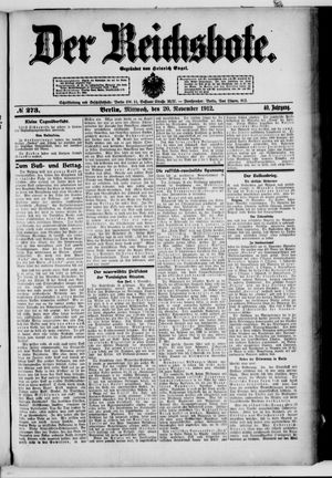 Der Reichsbote vom 20.11.1912