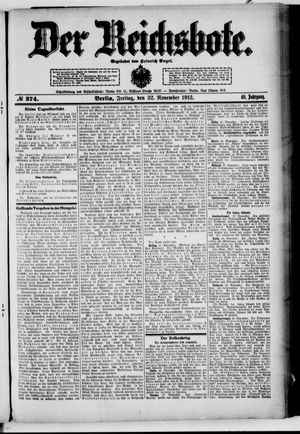 Der Reichsbote vom 22.11.1912