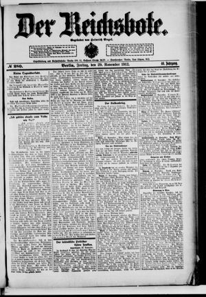 Der Reichsbote vom 29.11.1912