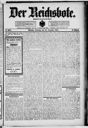 Der Reichsbote vom 24.12.1912