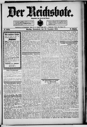 Der Reichsbote vom 28.12.1912