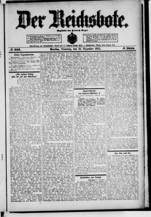 Der Reichsbote vom 31.12.1912
