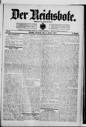 Der Reichsbote vom 08.01.1913