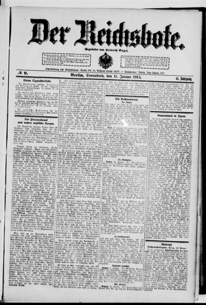 Der Reichsbote vom 11.01.1913