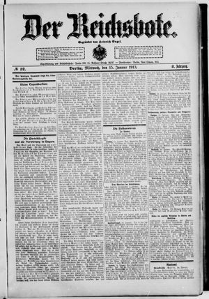Der Reichsbote vom 15.01.1913