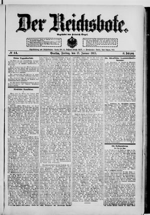 Der Reichsbote on Jan 17, 1913
