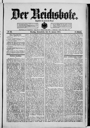 Der Reichsbote vom 18.01.1913
