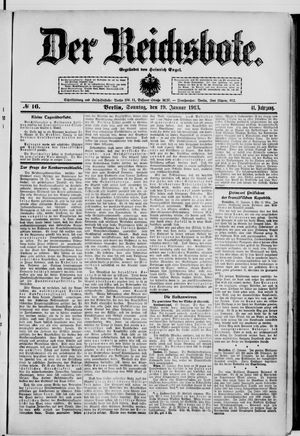 Der Reichsbote on Jan 19, 1913