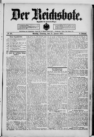 Der Reichsbote vom 21.01.1913