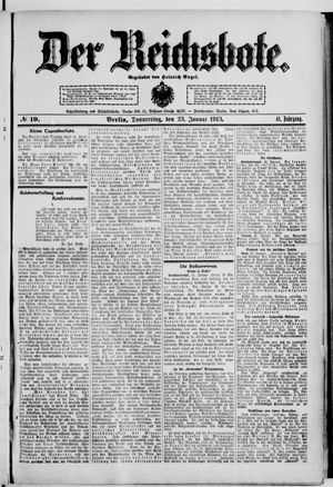 Der Reichsbote on Jan 23, 1913