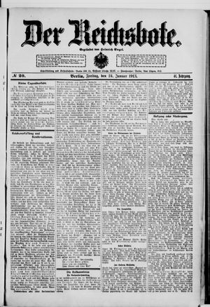Der Reichsbote vom 24.01.1913