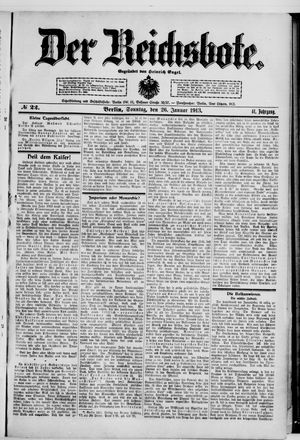 Der Reichsbote vom 26.01.1913