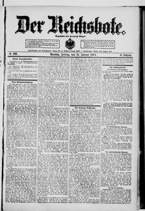 Der Reichsbote vom 31.01.1913
