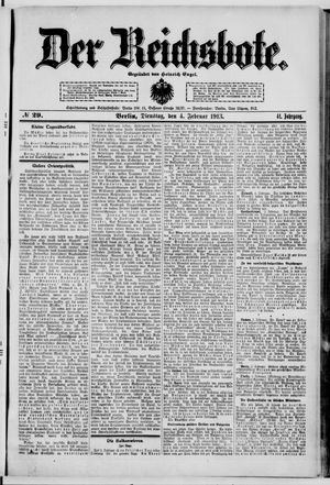 Der Reichsbote vom 04.02.1913