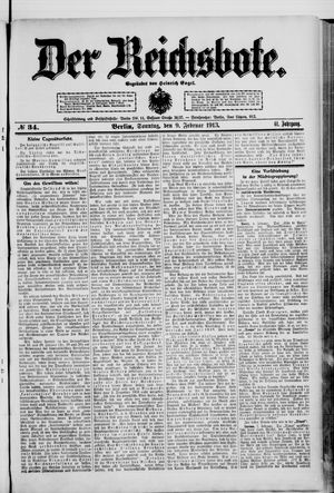 Der Reichsbote vom 09.02.1913