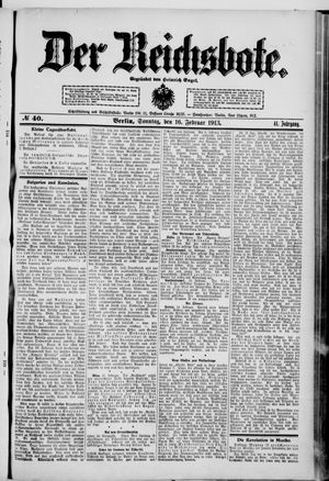 Der Reichsbote vom 16.02.1913