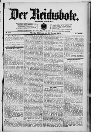 Der Reichsbote vom 19.02.1913