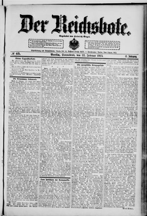 Der Reichsbote vom 22.02.1913