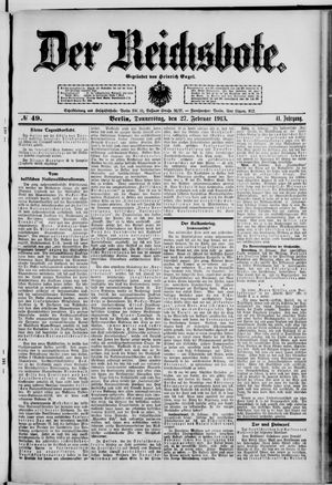 Der Reichsbote vom 27.02.1913