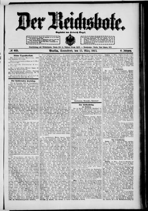 Der Reichsbote on Mar 15, 1913