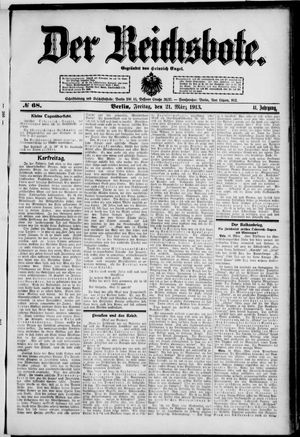 Der Reichsbote on Mar 21, 1913