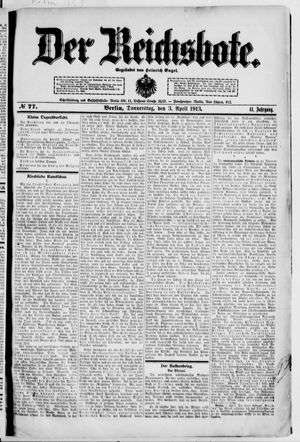 Der Reichsbote vom 03.04.1913
