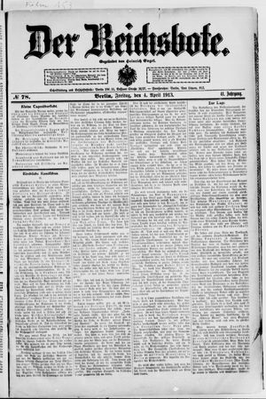 Der Reichsbote vom 04.04.1913