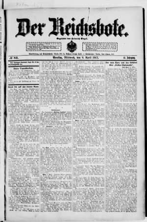 Der Reichsbote vom 09.04.1913