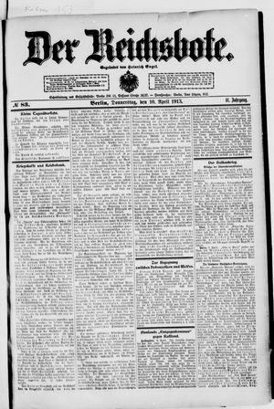 Der Reichsbote on Apr 10, 1913