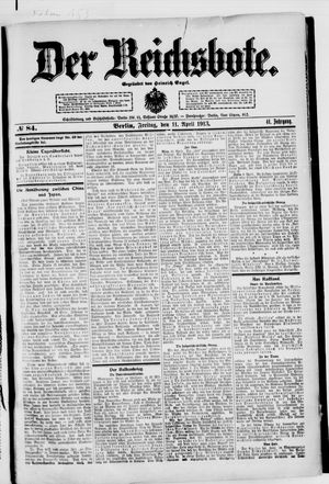 Der Reichsbote on Apr 11, 1913