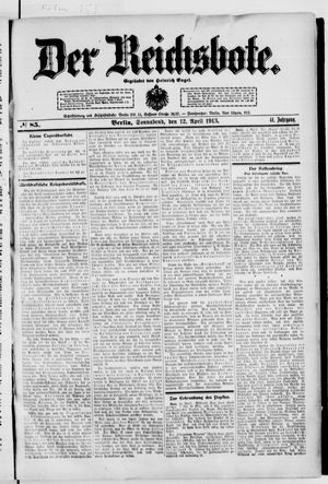 Der Reichsbote vom 12.04.1913