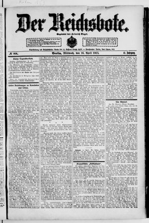 Der Reichsbote vom 16.04.1913