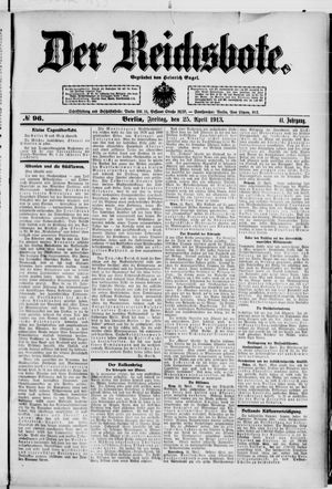 Der Reichsbote on Apr 25, 1913