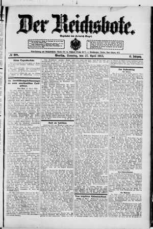 Der Reichsbote on Apr 27, 1913