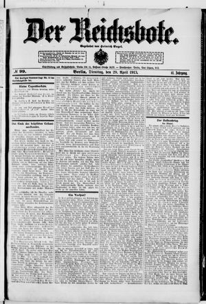 Der Reichsbote vom 29.04.1913