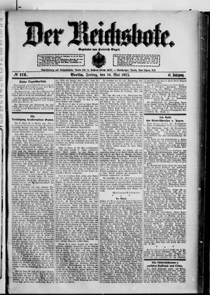 Der Reichsbote vom 16.05.1913