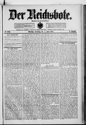 Der Reichsbote vom 01.06.1913