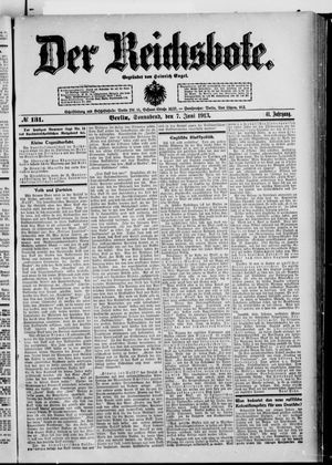 Der Reichsbote vom 07.06.1913