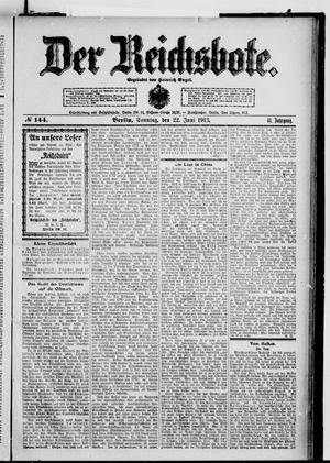 Der Reichsbote vom 22.06.1913