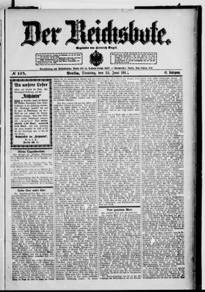 Der Reichsbote vom 24.06.1913