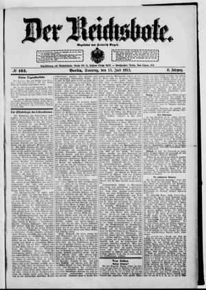 Der Reichsbote vom 13.07.1913