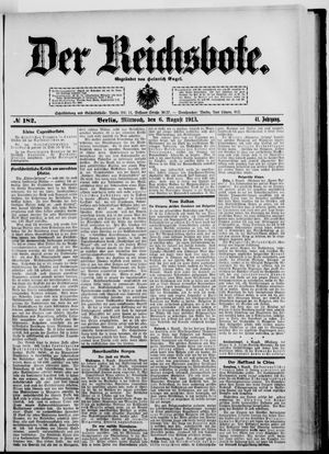 Der Reichsbote vom 06.08.1913