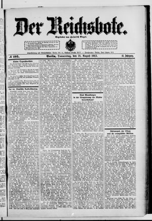 Der Reichsbote vom 21.08.1913