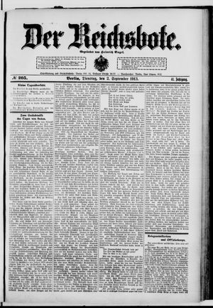 Der Reichsbote vom 02.09.1913