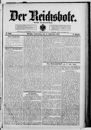 Der Reichsbote vom 11.09.1913