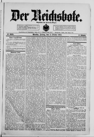 Der Reichsbote vom 03.10.1913